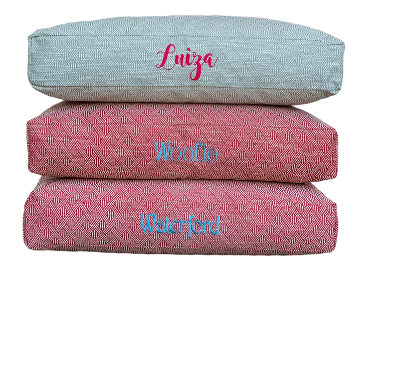 Lattice Collection Dog Beds with Embroidered Name