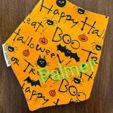 NEW 2026 Trick or Treat Halloween Bandana Personalized with Dogs Name