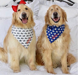 Summer Whales Red White and Blue Bandanas with Dogs Name Monogrammed