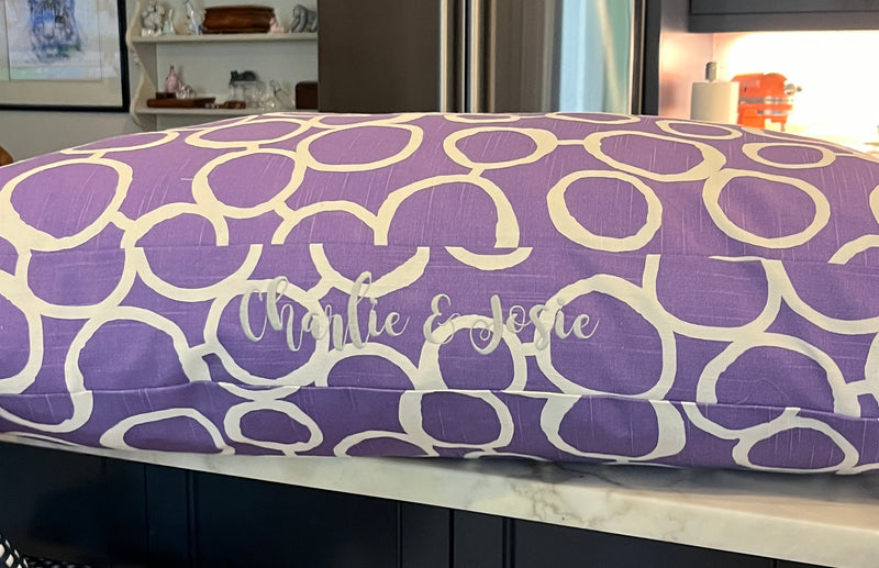 Freehand Circles Dog Beds and Replacement Duvet Covers with Personalization