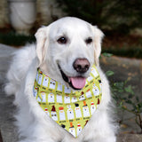 Ghosts on Purple Halloween Bandanas with Dogs Name