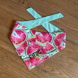 Watermelon Summer Dog Bandanas Personalized with a Name