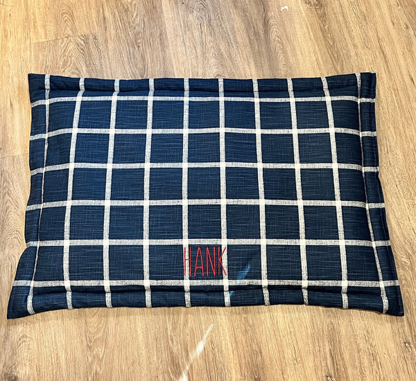 Buffalo Plaid Crate Bed with Personalization