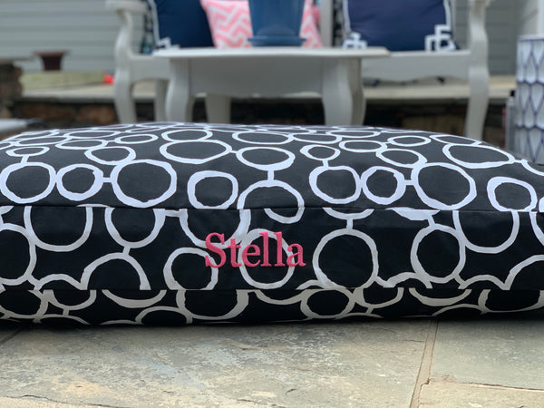 Freehand Circles Dog Beds with Personalization