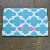 Quatrefoil Dog Bowl Placemats with Personalization