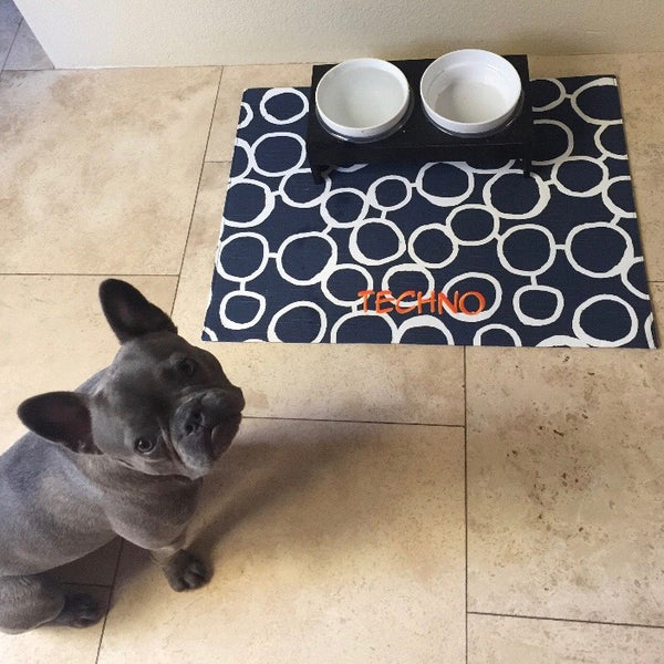 Eco-Friendly Leather Dog Bowl Placemat | Boutique Pet Supplies good | Dog Bowl Placemat | Food Bowl Placemat | Pet Placemat | Dog Lover Gift