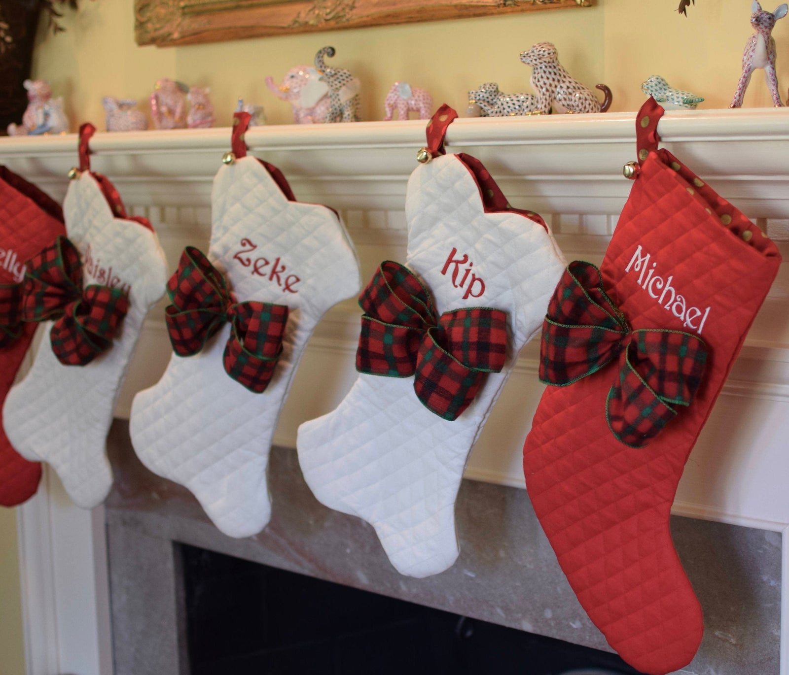 Family Pet Christmas Stocking with Name Embroidered