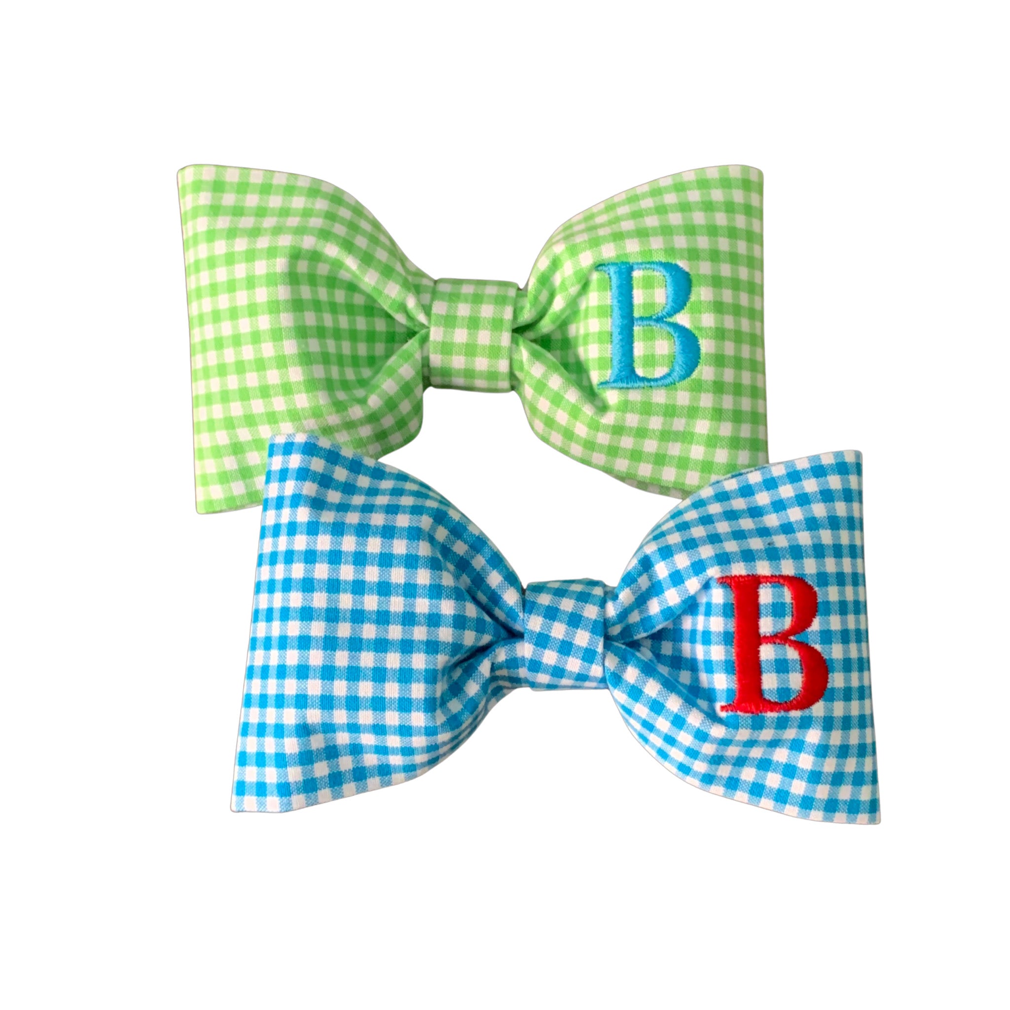 Monogram Dog Bow Ties and Girl Bows in Seersucker – Three Spoiled Dogs  Boutique