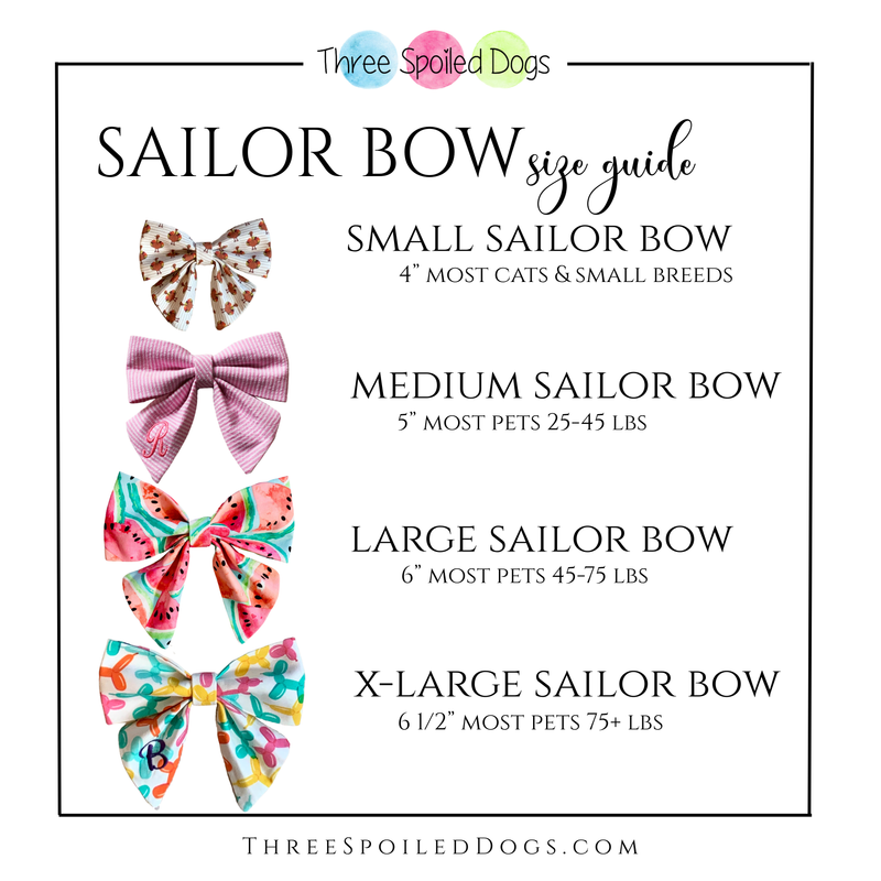 Birthday Bow Ties and Sailor Bows for Dogs